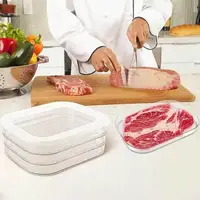 Meat Container for Fridge Bacon Lunch Meat Container for Refrigerator Meal Prep Containers Stackable Food Storage Boxes with Lid 1