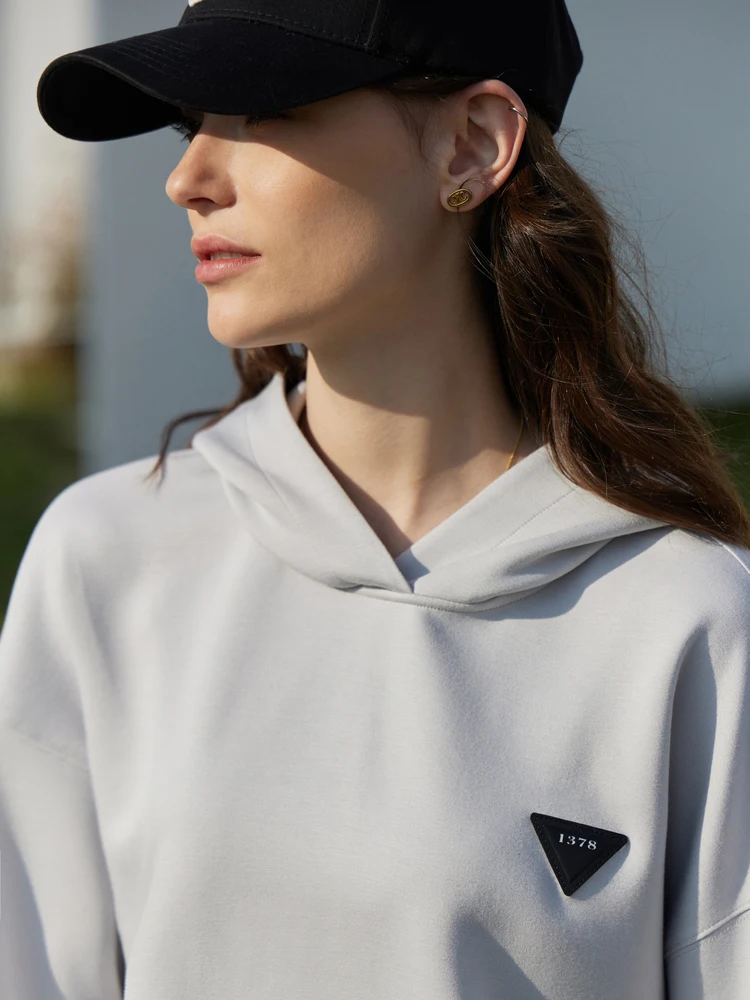 AMII Minimalism Sweatshirt 2023 Spring New Hoodie Chic Shorts Pants for Women Pantalone Tracksuit Separately Sale 72311001 4