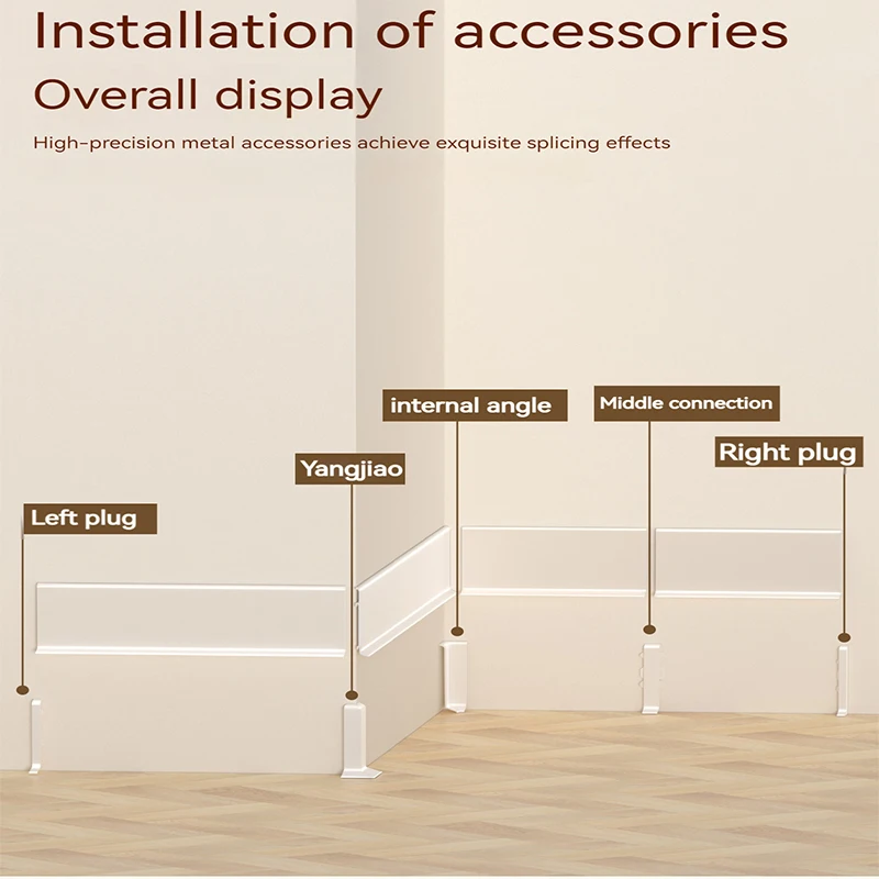 Cream Style Aluminum Alloy Skirting Line 6cm Diamond Flower White Apricot Gray Mesh Red Metal Stainless Steel Skirting Line