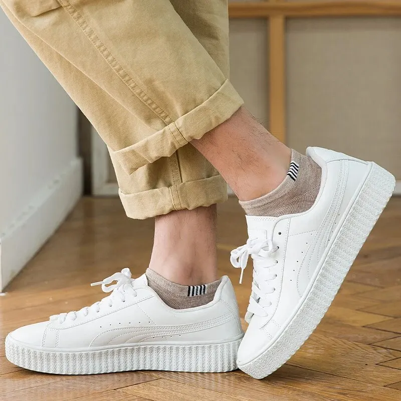 Spring and Summer Men's and Women's Four-season Simple Fashionable Comfortable Sports Striped Socks 5 Pairs sports striped socks