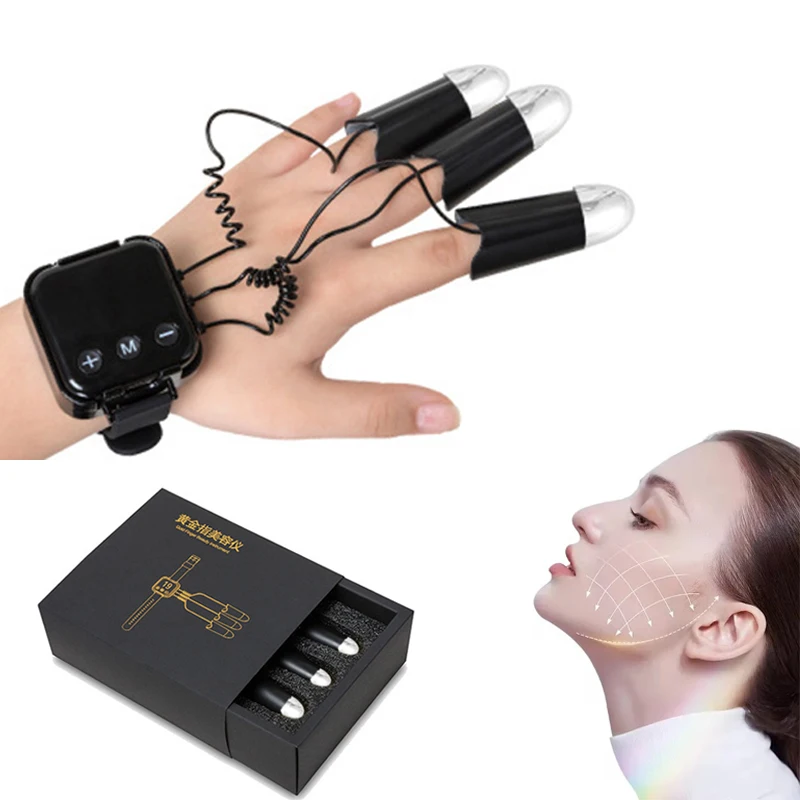 Face Lifting Radio Frequency Microcurrent Golden Finger RF EMS Beauty Machine Gravitational Diamond Finger Health Care Beauty