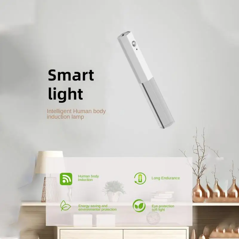 벽 조명 선물 USB 충전식 크리에이티브 휴대용 게이트웨이 캐비닛 홈 조명 램프, 캐비닛 무선 야간 조명