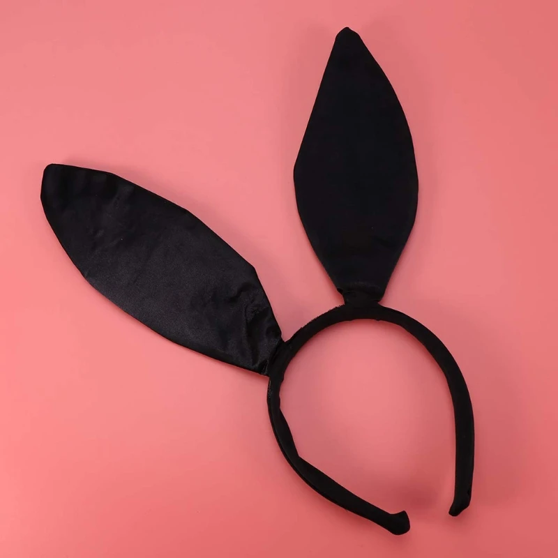 Punk Hair Accessories Women Students Washing Face Hairband Bunny Ears Headbands Black&White Color Cartoon Hair Hoop hair accessories hair bands hair band