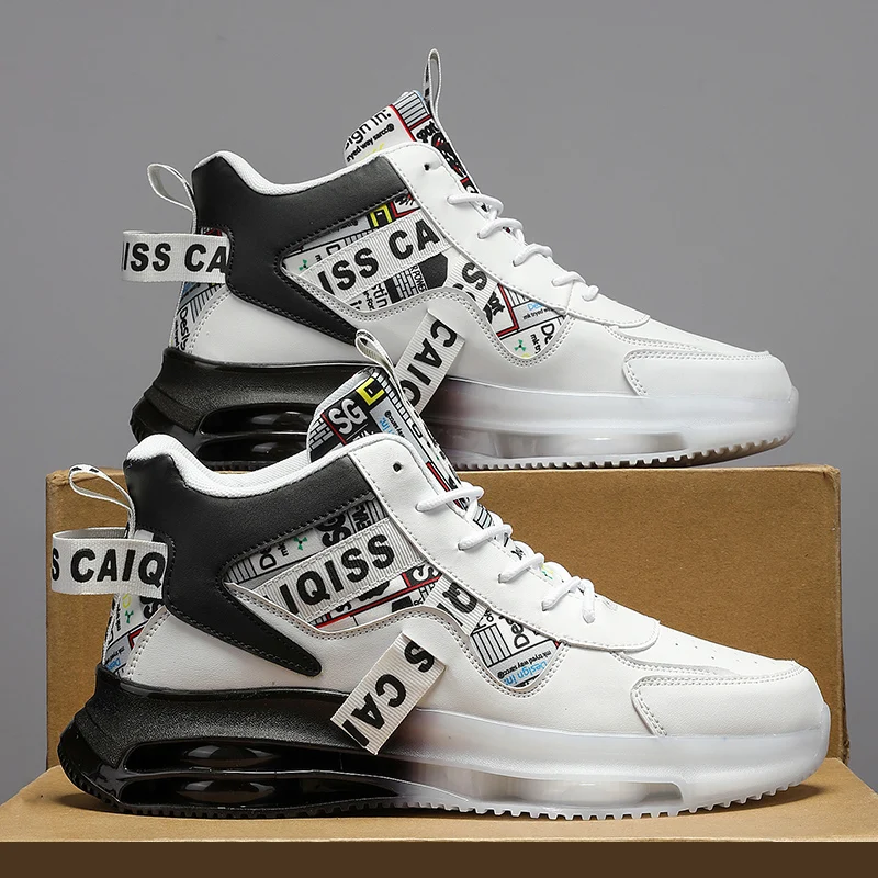 Men's Breathable Sports Shoes - Plaid Cushioning Running Shoes for Basketball, Tennis and Casual Use - Men's and Women's Training Shoes