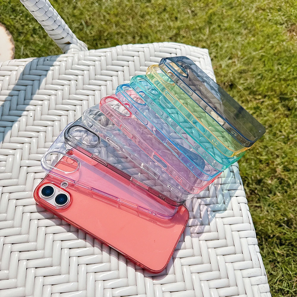 Vibrant Candy Color Transparent Silicone Soft Case - Ultra Thin Clear Shell