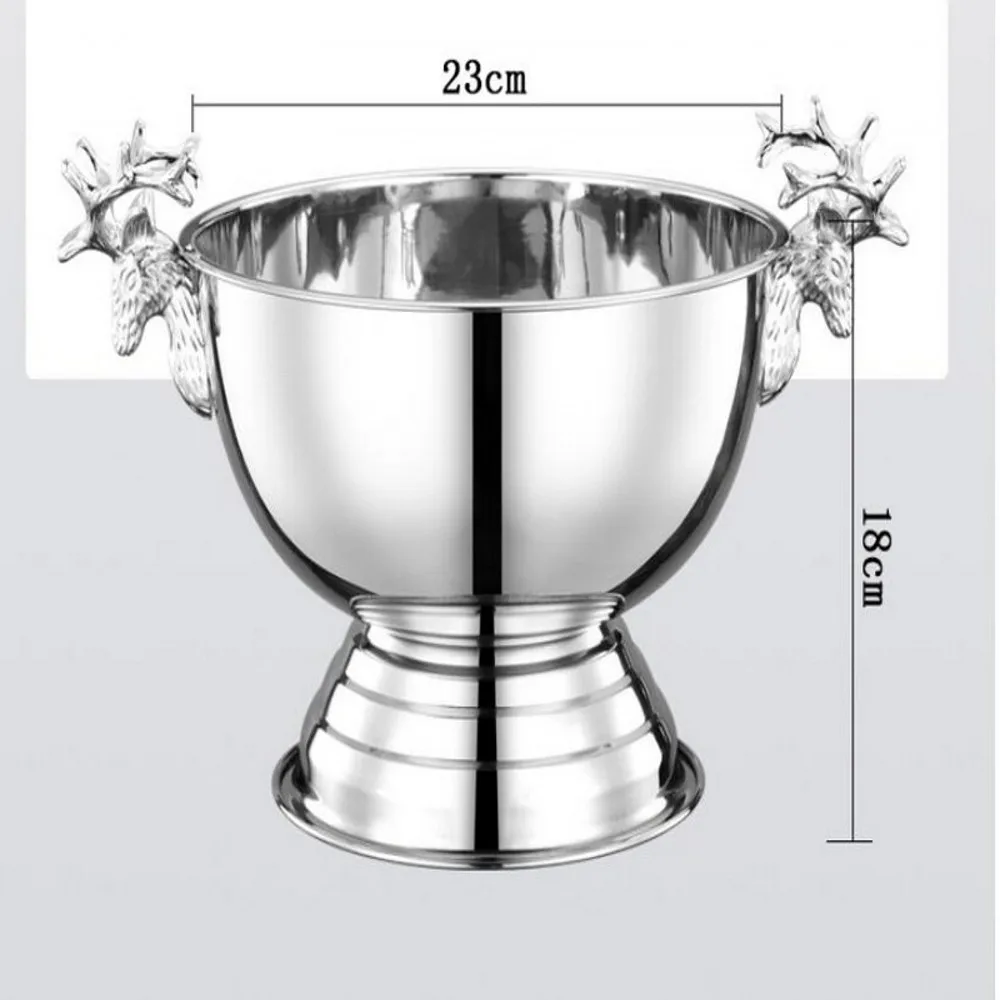 Deer Ear Ice Bucket Stainless Steel Gold Silver Champagne Wine Bottle Holder Home Party Bar Nightclub