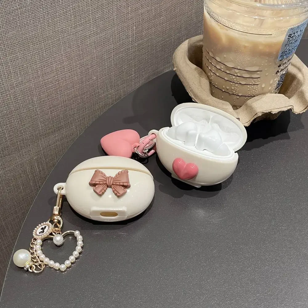 Custodia In Silicone 3D Perla Per Ragazze Di Lusso Per Huawei Freebuds 5I Custodia Protettiva Per Auricolari Bluetooth Freebuds 5I Shell Con Portachia