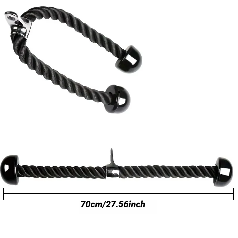 Gym Accessories Gantry Frame Equipment Biceps Training Double Head Pull Rope Triceps Lower Press Handle Tricep Laterals Muscle