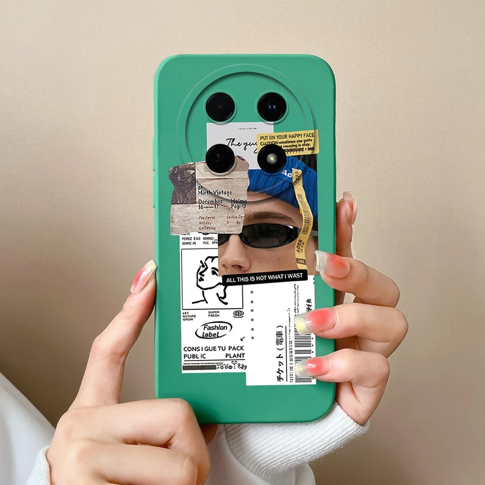 Fashion Pretty Sweet Girl Soft Liquid Silicone Phone Case - Protective Cover