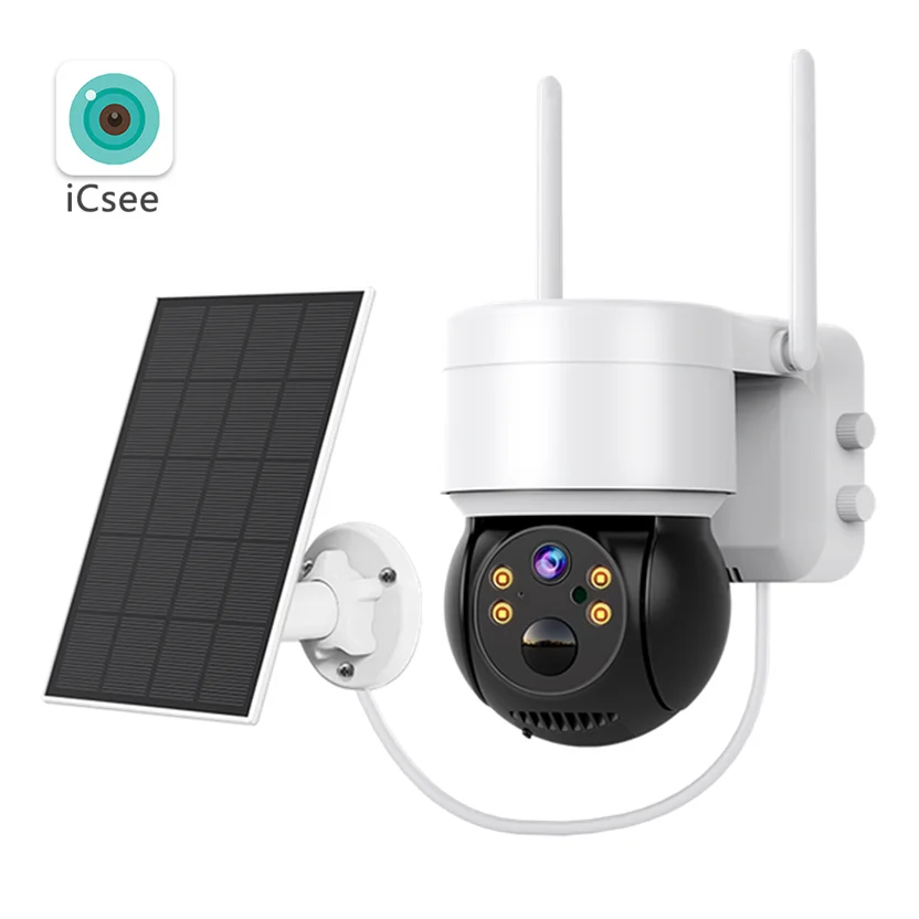 Icsee Solar Camera Wifi 1080P Pir Human Detection 2Mp Outdoor Con Telecamera Di Sicurezza Cctv Con Batteria A Pannello Solare