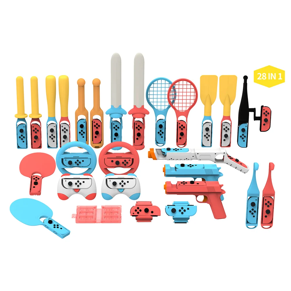 30 In 1 Per Switch Sports Grips Control Accessori Per Giochi Lightsaber Wristband Strap Tennis Racquet Card Box Set Sportivo