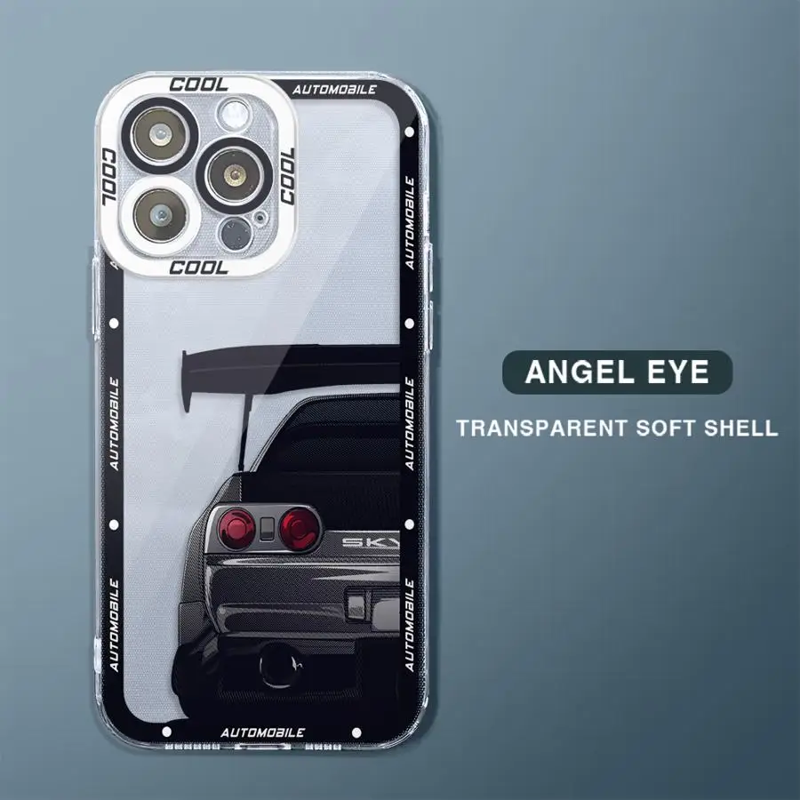 Drift Car Clear Silicone Phone Case