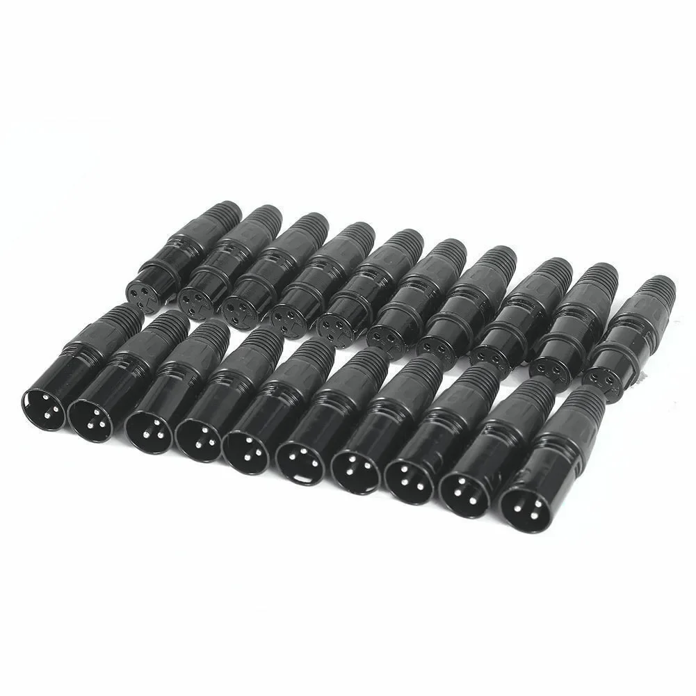 audio macho e femea conectores conectores de cabo cobra mic 10pcs 02
