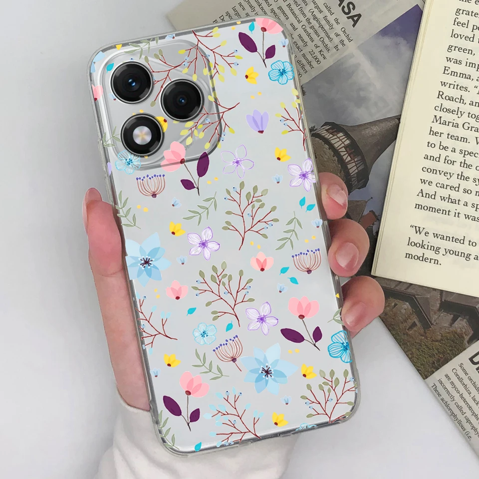 Brilliant Flower Butterfly Transparent Phone Case