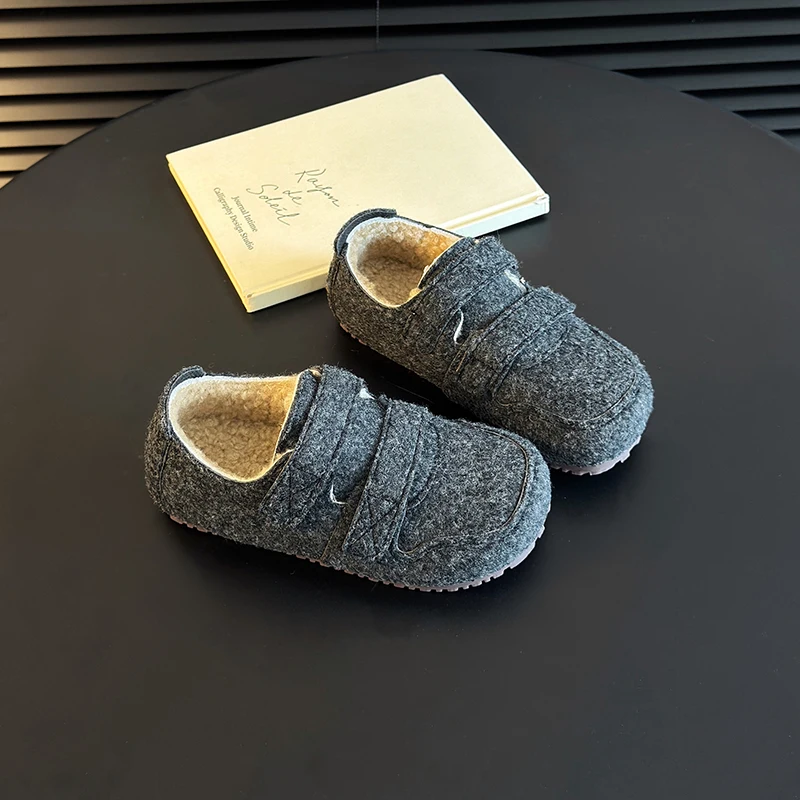 Winter Kids Fuzzy Plush Lining Casual Shoes