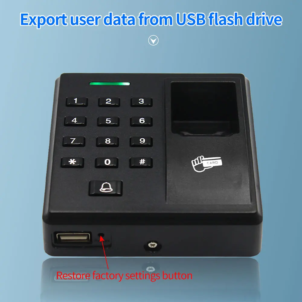 Biometric Fingerprint Scanner Access Control Keypad Standalone With Relay RFID 125K Wiegand Reader For Security Door Lock System