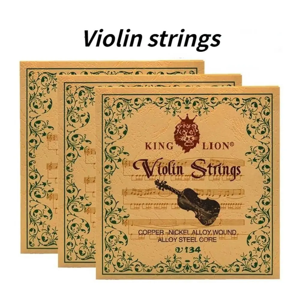Steel Core King Lion Violino String Playing String Rame-Nichel Bianco Rame Violino String Set V134 Studente Universale