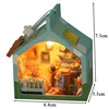 DIY Wooden Mini Cake Bedroom Milk Drink Casa Doll Houses Miniature Building Kits with Furniture Light Dollhouse for Adults Gifts 6