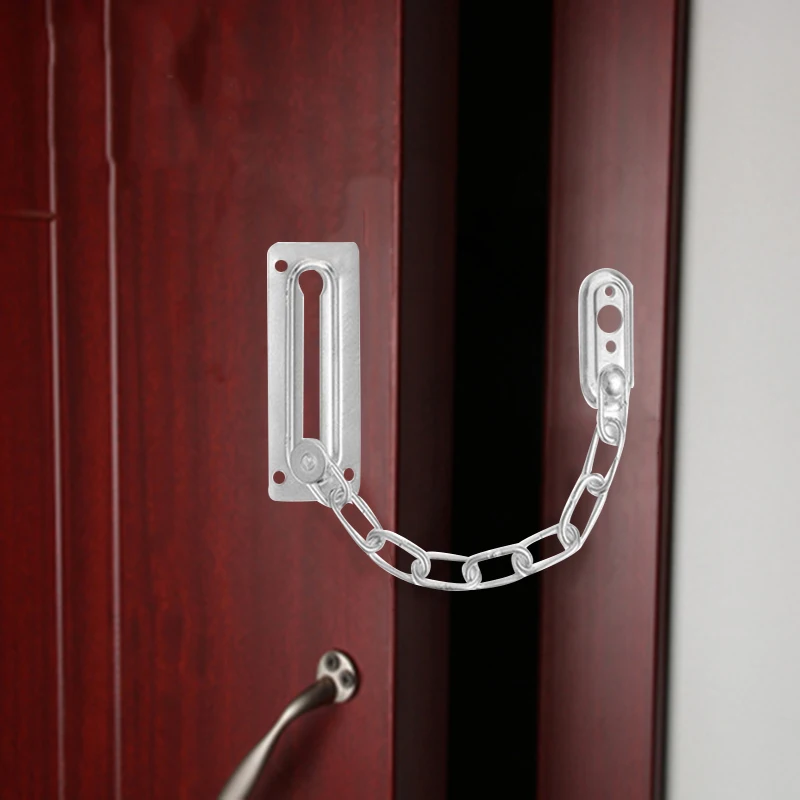 Door Latch AntiTheft Bolt Security Chain Hotel Office Sliding Door Lock Chrome Door Cabinet Latches