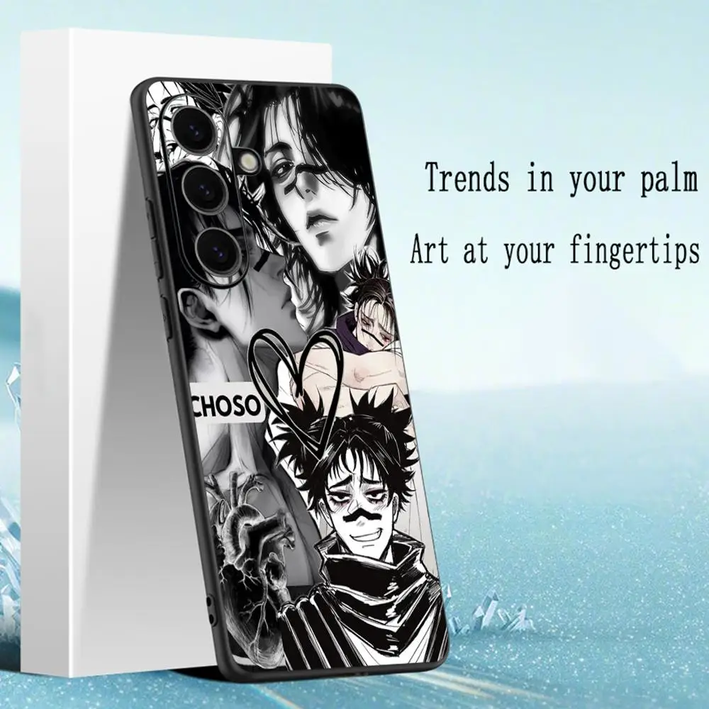 Choso Cool Anime Man Design Soft Black Phone Case