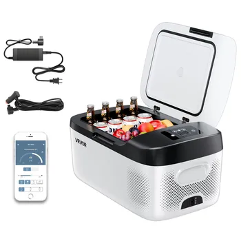 SucceBuy 15L Small Fridge Portable Car Freezer 12V/24V Mini Refrigerator Compressor Cooler for RVs Traveling Camping Outdoor 1