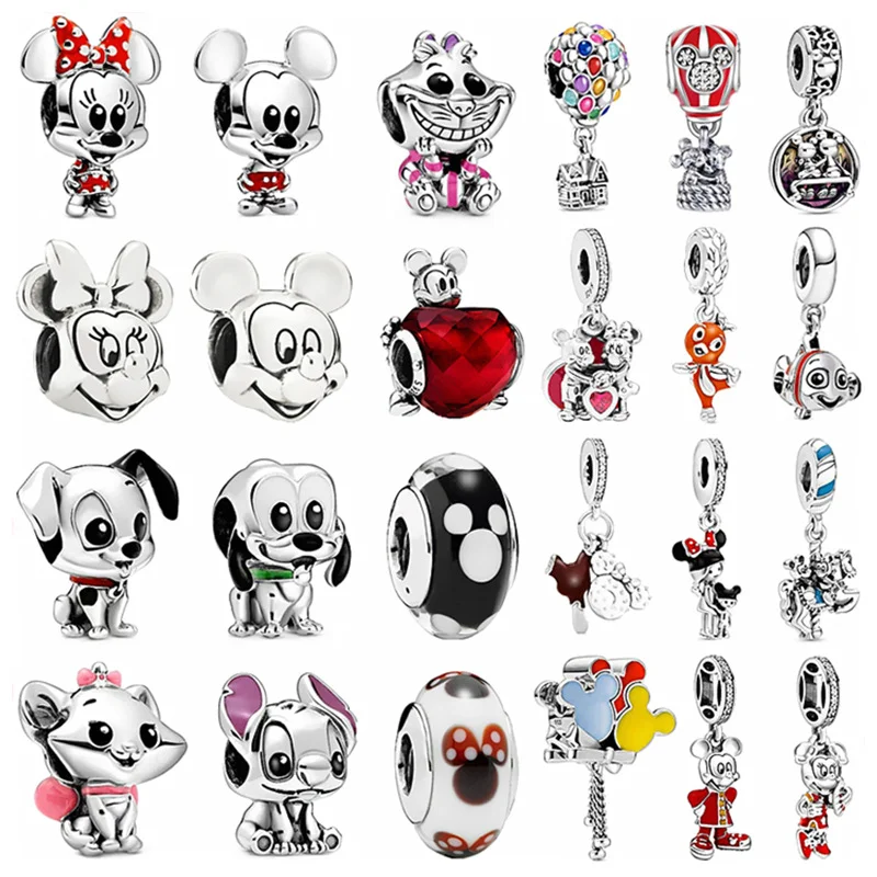 

Disney Mickey Mouse Stitch Series Charm Beads for Pandora 925 Silver Original Bracelet DIY Jewelry for Women Beaded Bracelet