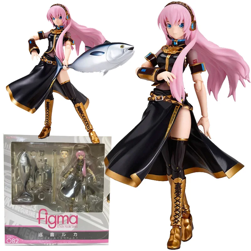 

In Stock Original Max Factory Figma 082 Megurine Luka VOCALOID Anime Figure Model Collecile Action Toys Gifts