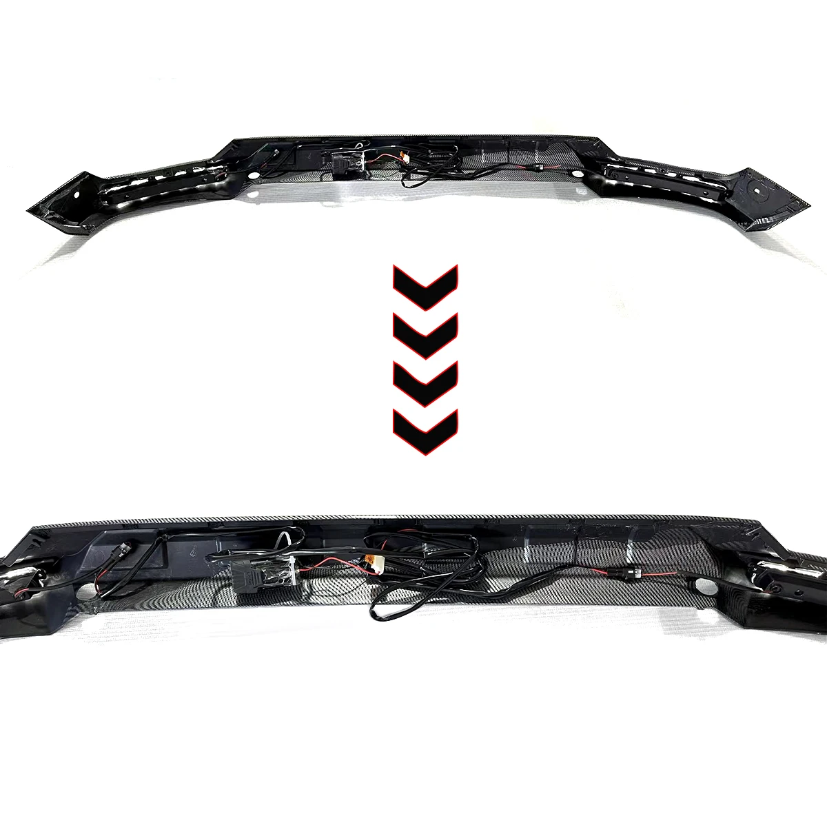 Front Bumper Splitter Lip with LED Fit Mercedes-Benz G Class W463 G500 G550 G65 1990 1991 1992 1993 1994 1995 1996-2018