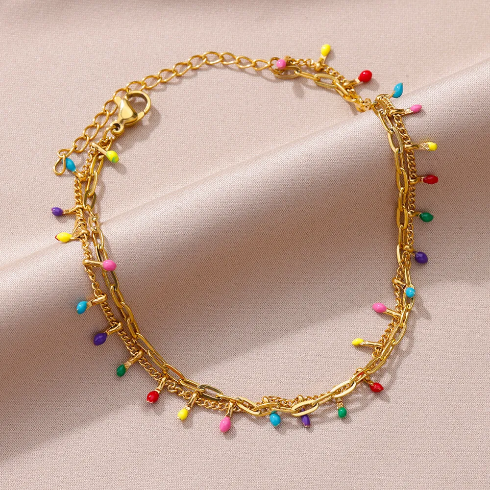 Drops Anklets Luxury Steel