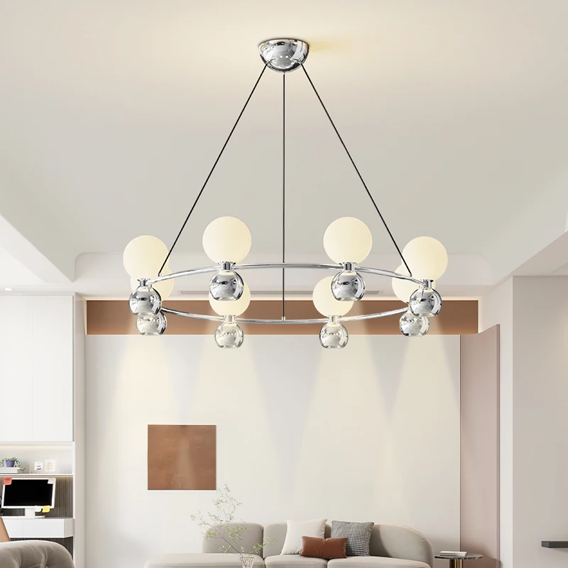 

Modern Bauhaus Full Spectrum LED Chandelier Nordic Creative Pendant Lamp Living Room Restaurant Bedroom Metal Chandeliers