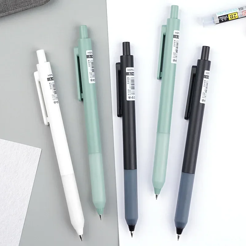 

1 Pcs 0.5/0.7mm Simple Press Automatic Mechanical Pencil School Office Supplies Student Stationery Gift Refill