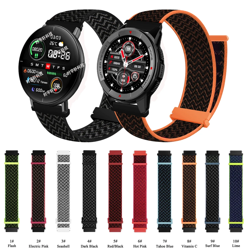 Braccialetto Ad Anello In Nylon Per Mibro Lite/Color/Air 22Mm 20Mm Cinturino Sportivo Per Xiaomi Mibro X1/Realme Watch 2 S Pro Watchband Correa