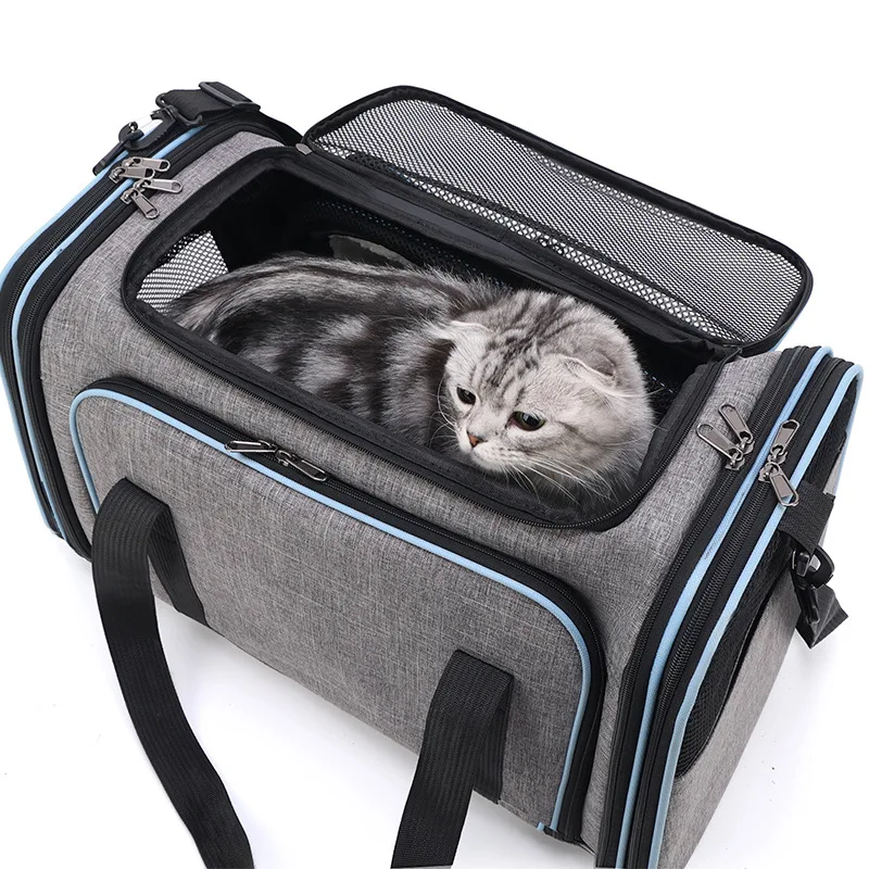 Portable Expandable Foldable Breathable Designer Pet Carrier Bag