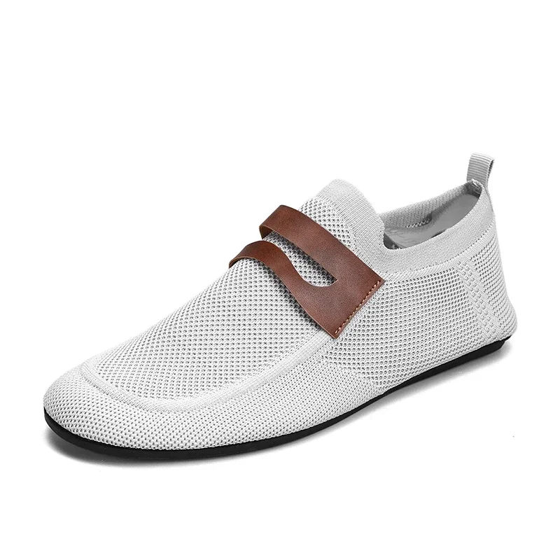 YRZL Men's Mesh Loafers Flat Shoes Breathable Slip...