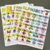 4Pcs/Set Children English Phonics A4 Posters Alpphabet Vowel Blends Digraphs Learning Chart Classroom Decoration Teaching Aid 4