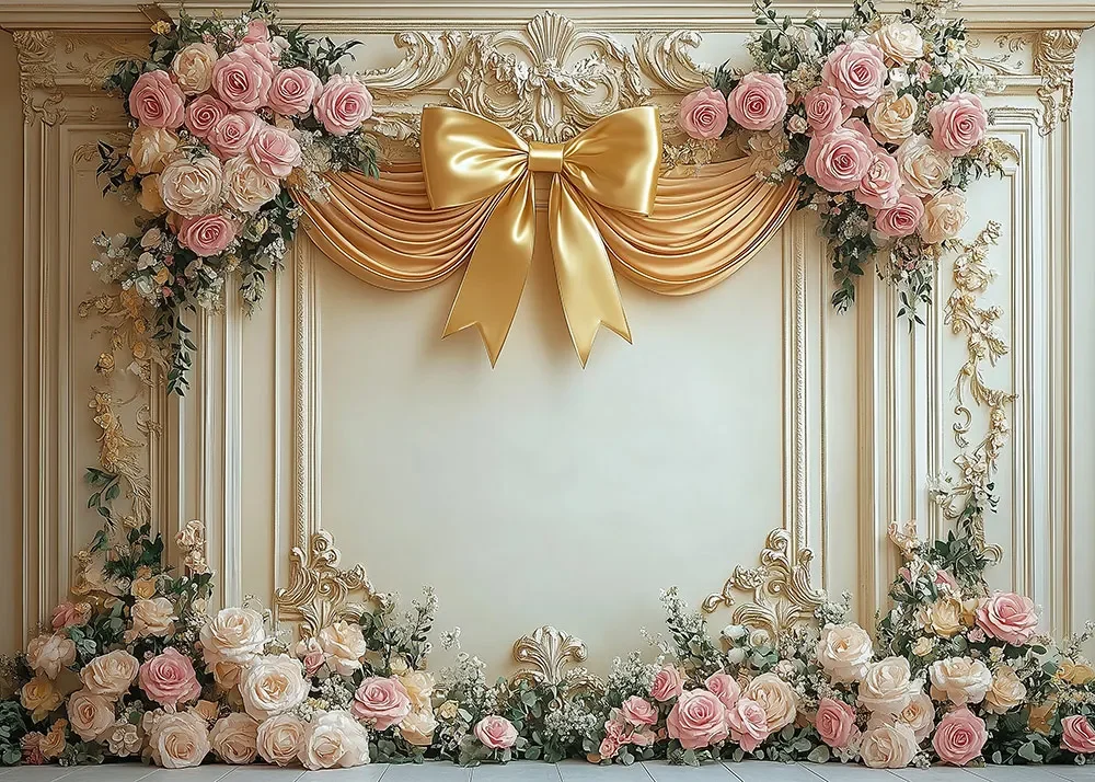 AOFOTO Floral Backdrop Colorful Rose Flowers Door Wall Printed Spring Romantic Photography Background For Wedding Bridal Shower Party Supplies Banner Home Decor Photo Studio Booth Props 5x3ft - View #7