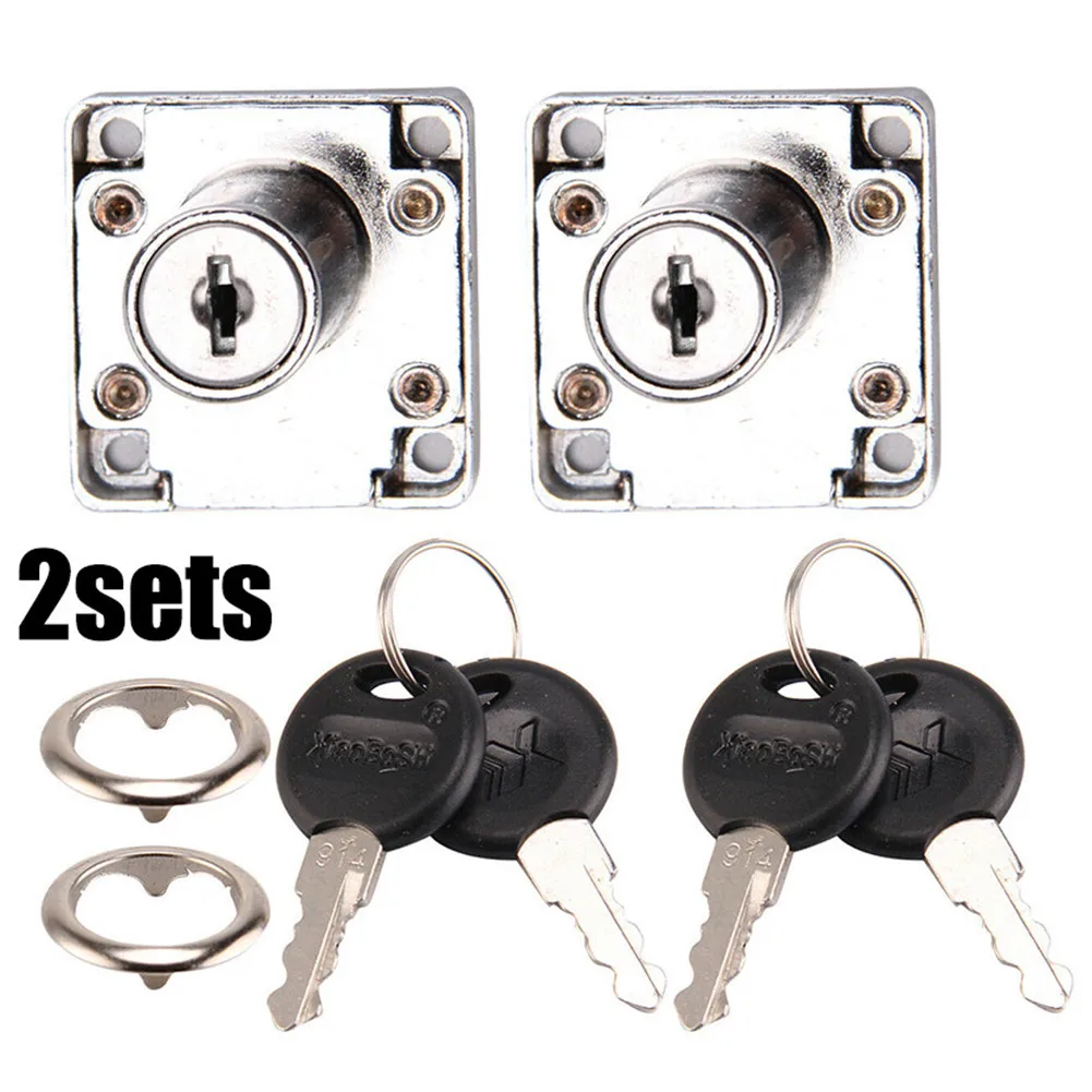 2pcs 40x40mm Security Lock Cabinet Locks Filing Cabinet Post Mailbox Drawer Cupboard Locker Security Furniture Locks
