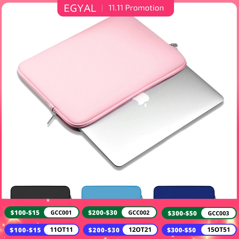 Borsa Morbida Per Laptop Egyal Per Macbook Air Pro 13 14 15.6 Custodia Per Fodera Da 17 Pollici Per Xiaomi Lenovo Hp Dell Cover Per Huawei