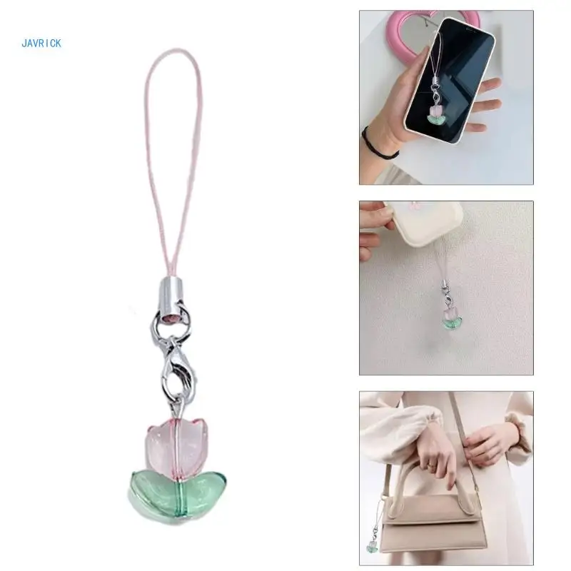 

Small Flower Hanging Pendant Phone Strap Bag Decoration for Girls Women