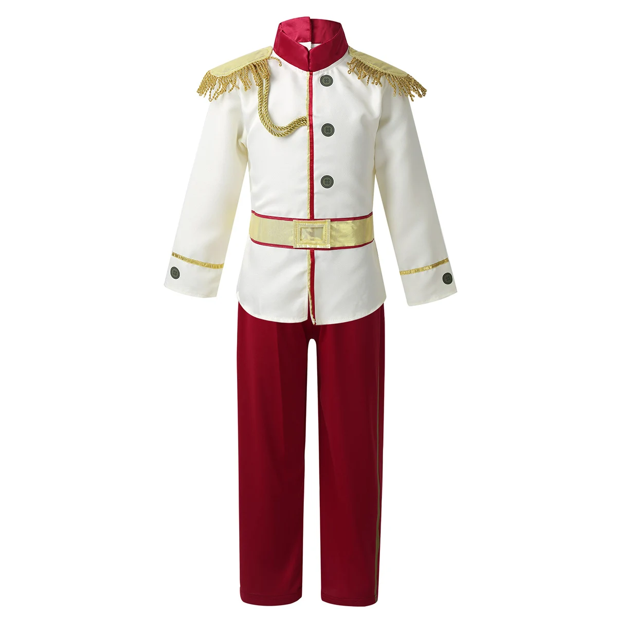 

Kids Boys Medieval Royal Prince Costume Outfit Children Tops with Pants Set for Halloween Cosplay Carnival Themed Fancy Party