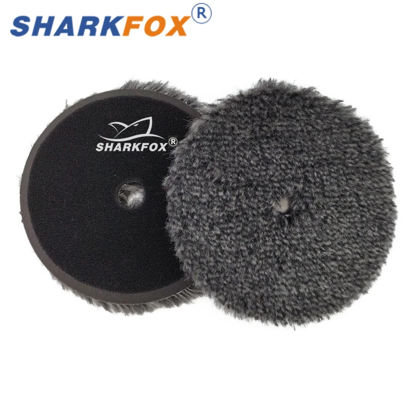 Sharkfox 3/5/6 인치 모직 연마 패드 자동차 자세히 연마 휠 버핑 울 패드 자동차 바디 폴란드어 스크래치 제거