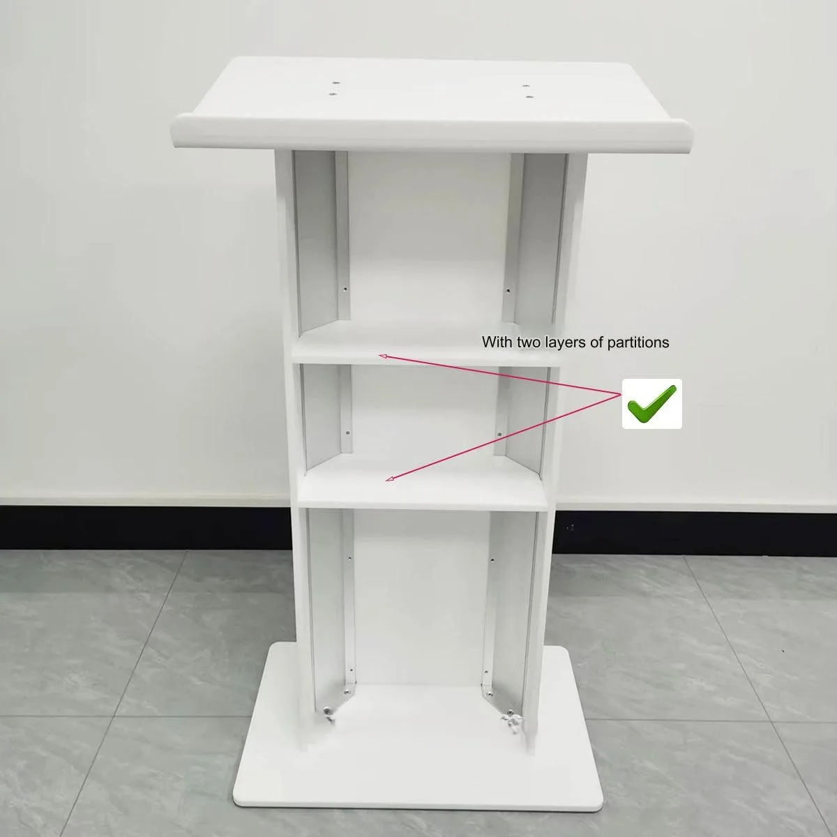 Aluminum alloy + acrylic splicing podium plexiglass oath platform wedding host podium auditorium speech teacher