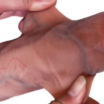 7.8inch Real Skin Feeling Realistic Dildo Sliding Foreskin Design Suction Cup Huge Big Penis Dick Adult Erotic Sex Toy for Woman 2