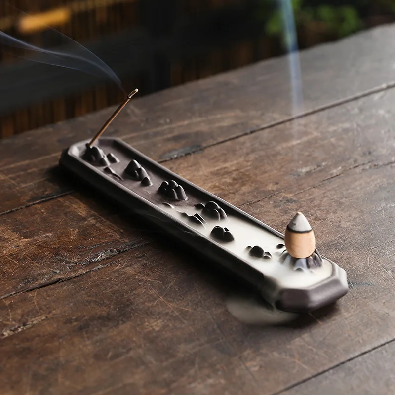 Retro Lotus Throne Censer Home Decorative Aromatic Sticks Holder Retro Insence Burner Holder Incense Zen Tea Ceremony Ornaments