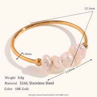 La. Muses Elegant Small Freshwater Pearl Stainless Steel Finger Rings Women Fashion Daily Waterproof Jewelry And Accessories - Image 3
