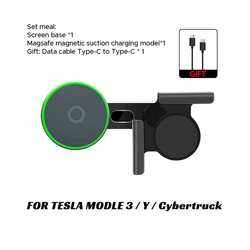 Magnetic Wireless Charger Car Phone Mount Holder with 15W Fast Charging (Wireless Charging)