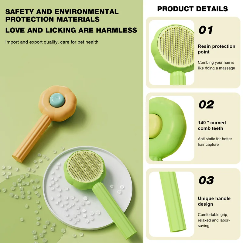 Pet Hair Remover Brush - Dog and Cat Grooming Comb Pet Hair Remover Brush - Dog and Cat Grooming Comb