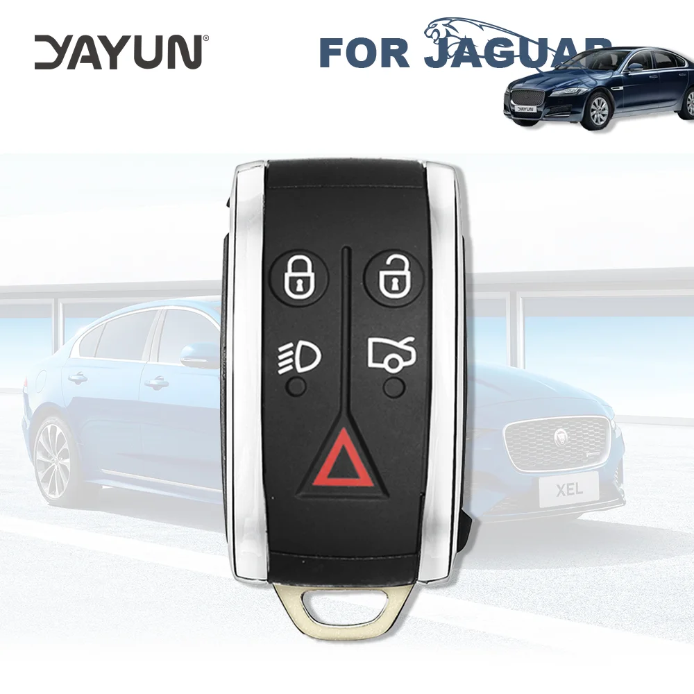 Car Key Blank Remote 5 Buttons Smart Car Remote Key Fob Shell For Jaguar XF 2007-2012