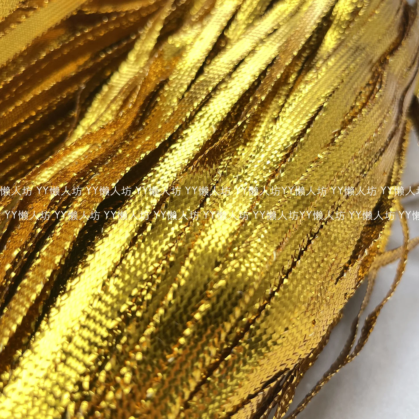 Festive Gold & Silver Flat Ribbon Rope for Decorative Lanterns and Crafts