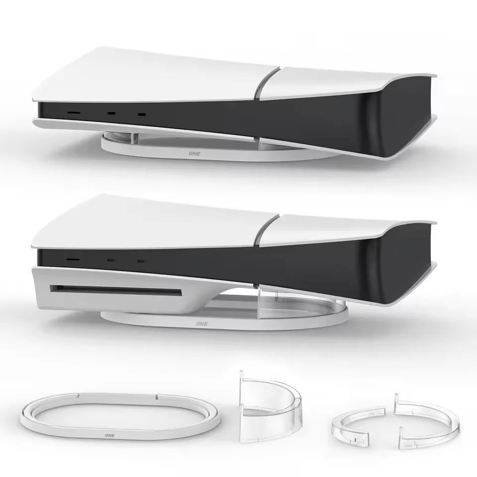 PS5 슬림 디스크 및 디지털 에디션과 호환되는 IINE 수평 스탠드 간편한 설치 미끄럼 방지 낙하 방지 스탠드